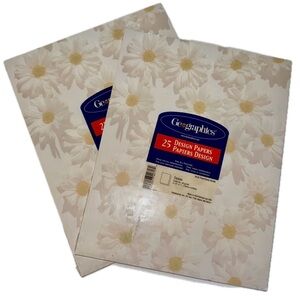 NEW, 2 Sealed Packs, Geographics Printer Paper "Daisies" Design, 8.5”x11”